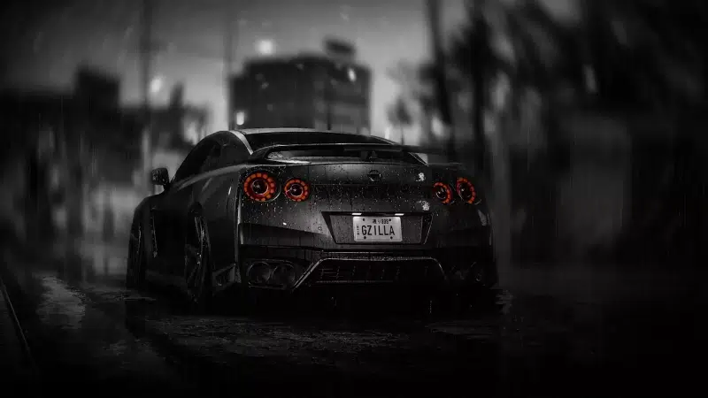 the city at night, rain, night, nissan, nissan, auto - moto, cities Live Wallpaper