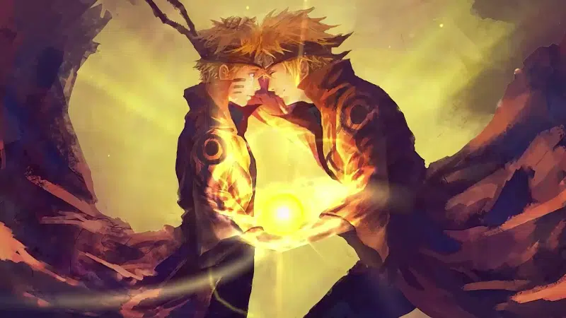father and son, rasengan, naruto, naruto uzumaki, tears, arts, shinobi, anime, minato namikaze Live Wallpaper
