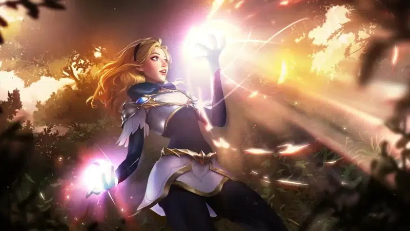 lux, league of legends, games, evening, glow, anime, lol, anime girls, arts, sunset Live Wallpaper