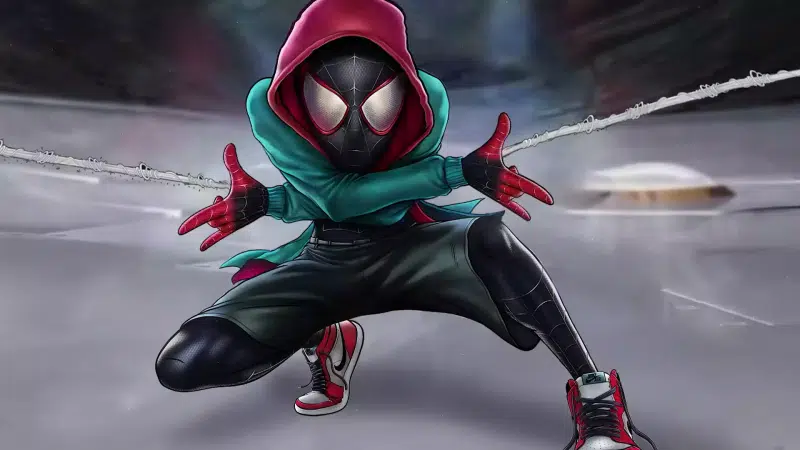 cartoons, spider-man: across the universes, superhero, miles morales, arts, spider-man Live Wallpaper
