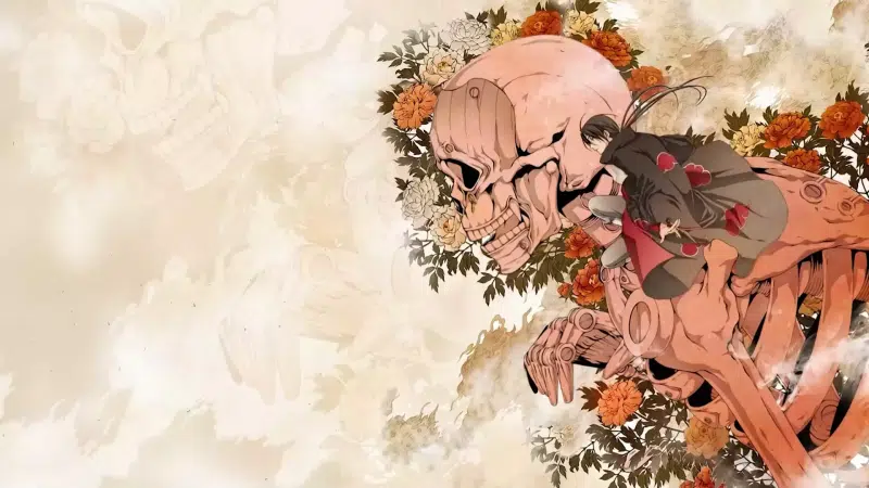 akatsuki, itachi uchiha, anime, arts, flowers, susanoo, naruto, shinobi Live Wallpaper
