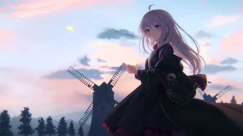mill, butterflies, anime girls, anime, elaine, elaina, beautiful girl, nice girl, arts, elaines journey, the journey of elaina Live Wallpaper