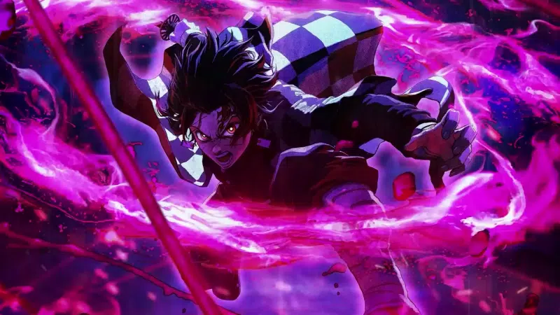 demon slayer, katana, arts, tanjirou kamado, anime Live Wallpaper