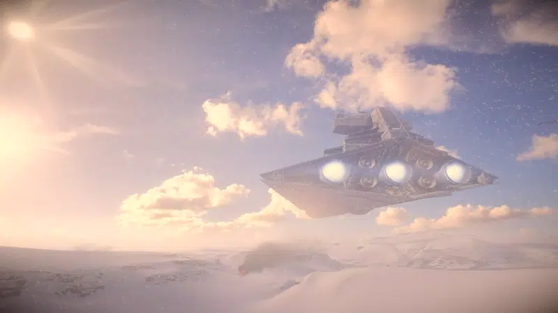 arts, star destroyer, movies, the spaceship, star wars, winter, snow, venator Live Wallpaper