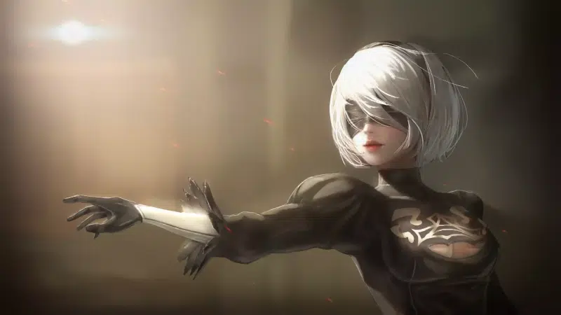 2b, yorha, nier:automata, arts, anime girls, android, anime, games, eye patch, robots Live Wallpaper