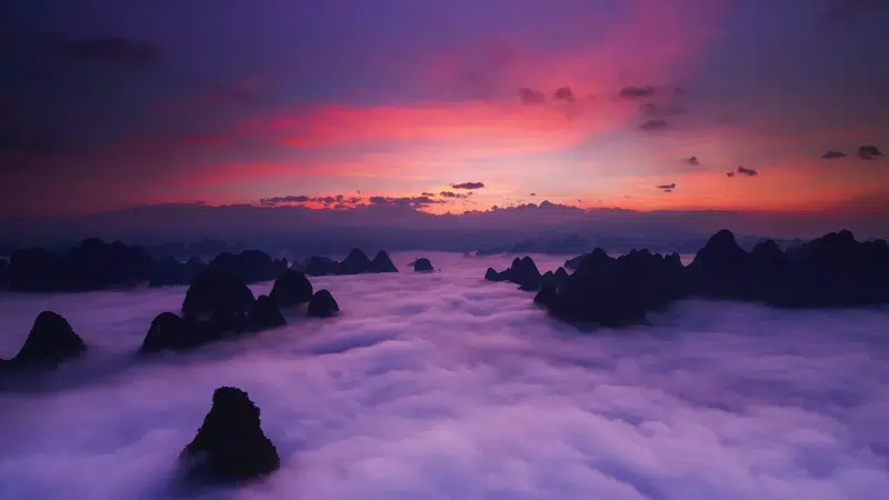 landscapes - nature, the clouds, mountains, sea of clouds Live Wallpaper