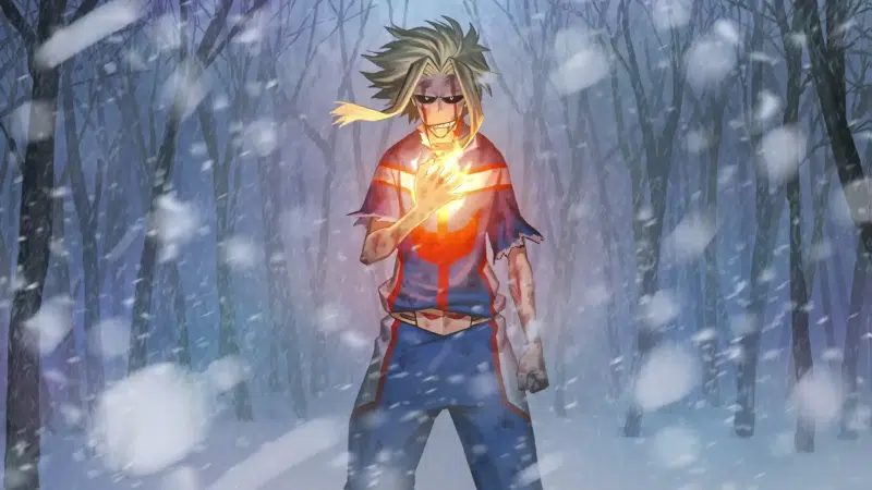 winter, my hero academy, arts, one for all, snow, blood, the almighty, anime Live Wallpaper