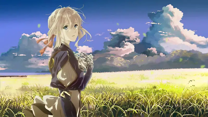 arts, violet evergarden, anime, mechanical arm, petals, anime girls Live Wallpaper