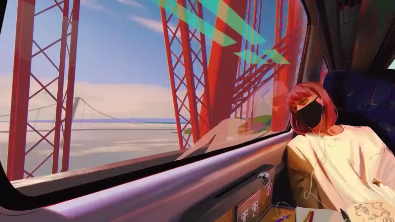 mask, a train, arts, girls, trip, headphones Live Wallpaper