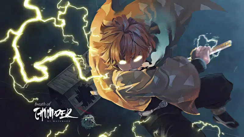 zenitsu agatsuma, breath of thunder, arts, demon slayer, anime, katana Live Wallpaper