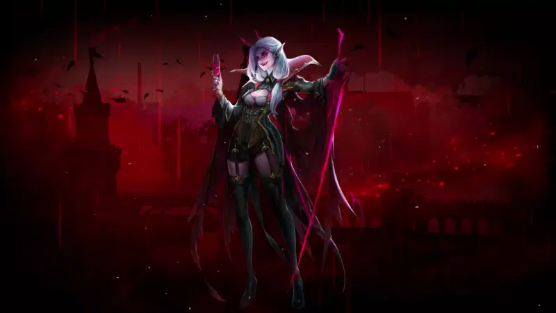 rain, arts, a vampire, blood, dracula, anime, the blade, the bloody blade, blood rain, anime girls Live Wallpaper