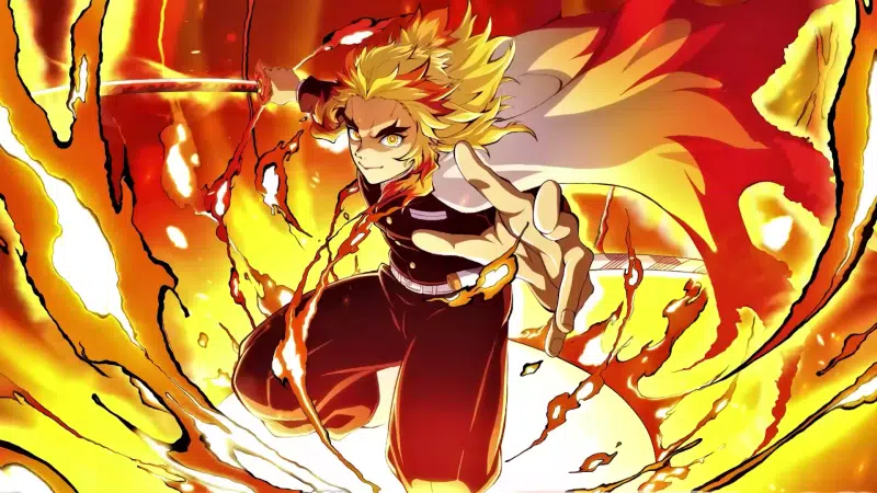 kyojuro rengoku, breath of flame, anime, katana, arts, demon slayer, fire Live Wallpaper