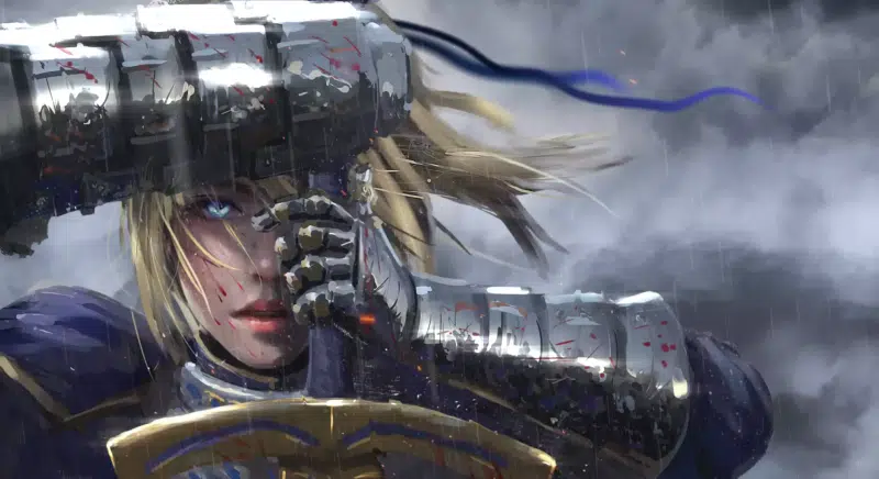 anime, rain, fate, saber, blood, anime girls, sword, arts, armor Live Wallpaper