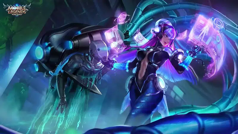 arts, anime, games, anime girls, selena, robots, mobile legends, holography, hologram Live Wallpaper