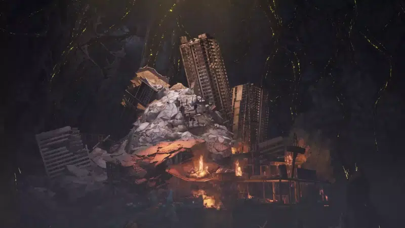 fire, apocalypse - post-apocalypse, code vein, games, arts, ruins Live Wallpaper