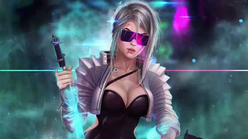 the witcher, anime girls, the witcher, arts, knife, cirilla, cyberpunk, games, ciri, anime Live Wallpaper