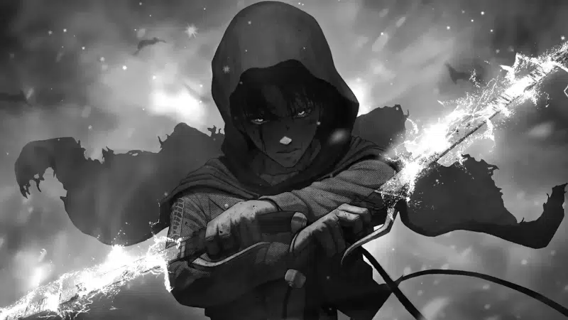 levi, titan killer, blood, sword, anime, arts, attack on titan Live Wallpaper