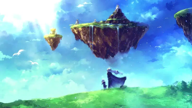 games, sky, flying island, arts, fantasy, chrono trigger Live Wallpaper
