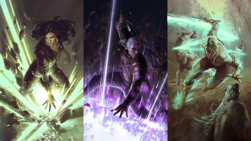 ciri, geralt of rivia, lupus, cirilla, anime, games, arts, the witcher, anime girls, yennefer from vengerberg, the witcher Live Wallpaper