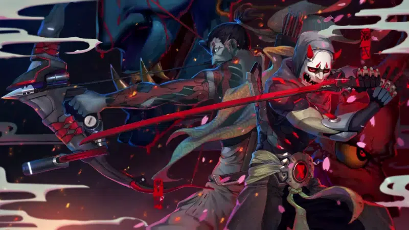 games, mask they, onion, katana, anime, tattoo, genji, arts, hanzo, overwatch, genji, hanzo Live Wallpaper