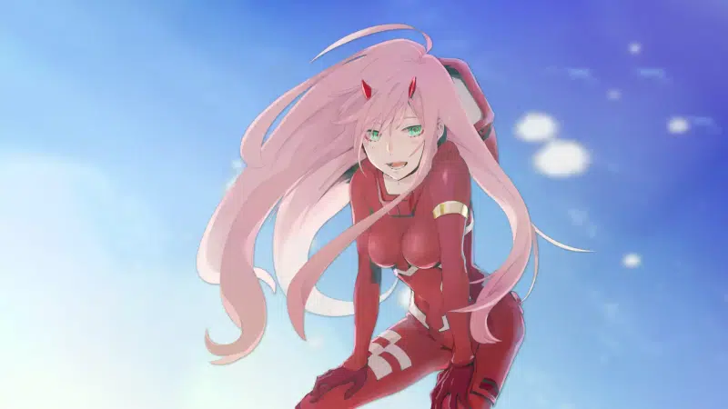 zero two, 002, anime, zero tu, arts, horns, darling in the franxx, sky, anime girls Live Wallpaper