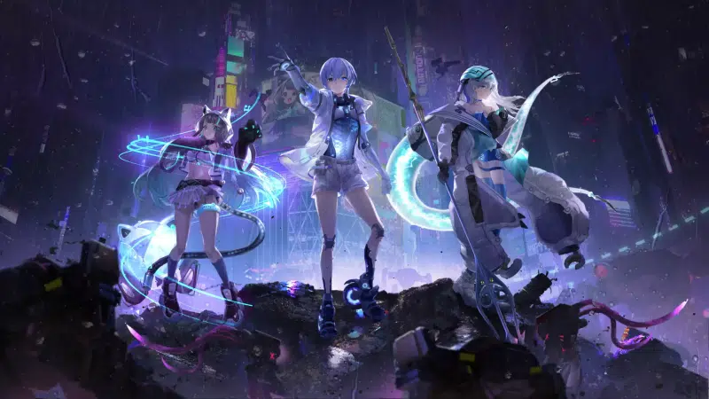 tail, unknown future, night, android, future, games, ears, anime girls, casa, kuro, savva, drone, anime, cities, robots, technologies, arts, cyberpunk Live Wallpaper