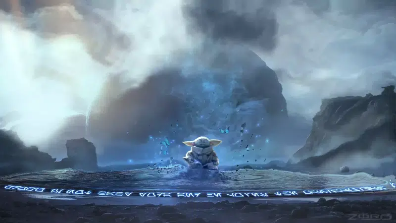 yoda, baby yoda meditation, fantasy, movies Live Wallpaper
