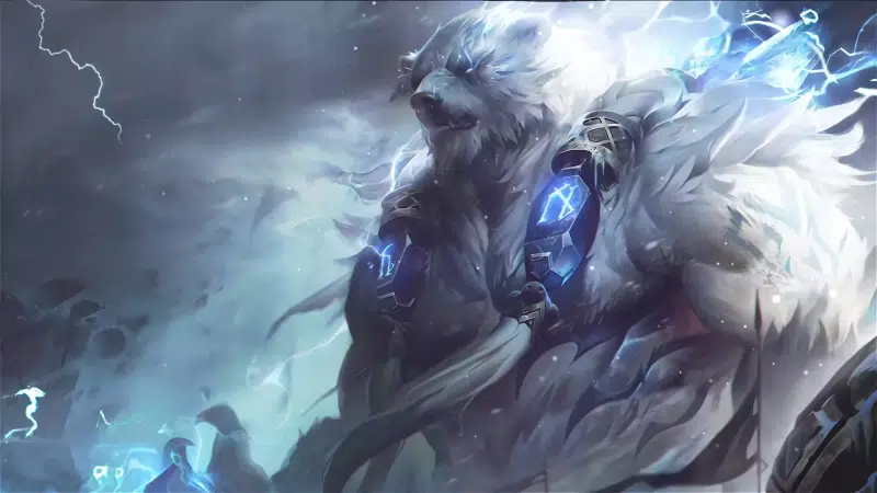 animals, games, electricity, volibir, bear, electro-bear, volibear, arts, fangs, lol, league of legends Live Wallpaper