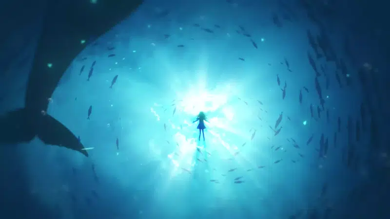 marine life, arts, ocean, whale, anime girls, anime, fish Live Wallpaper