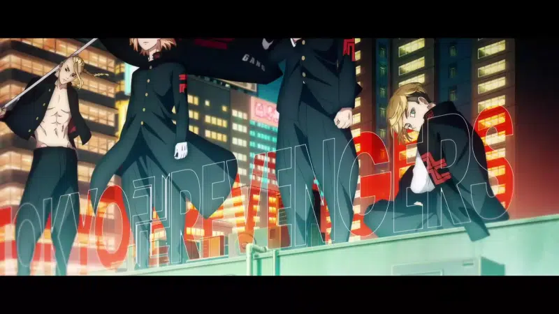 tokyo revengers, anime, ken ryuuguuji, roof, manjirou sano, takemichi hanagaki, chifuyu matsuno, a moment from the anime Live Wallpaper