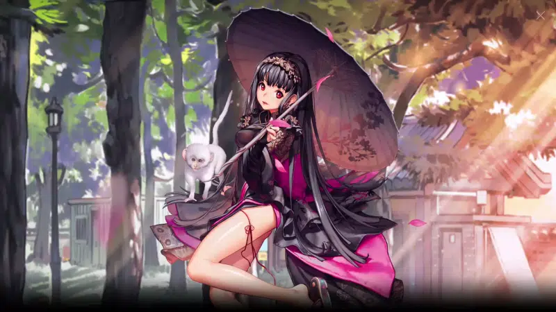arts, anime girls, autumn, petals, umbrella, destiny child, change, games, a monkey, anime, destinys child Live Wallpaper
