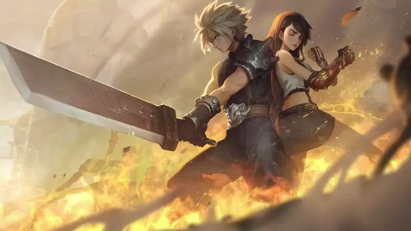 games, final fantasy vii remake, fire, cloud strife, anime girls, skirt, arts, tifa lockhart, cloud strife, the last fantasy, tifa lockhart, final fantasy, Live Wallpaper