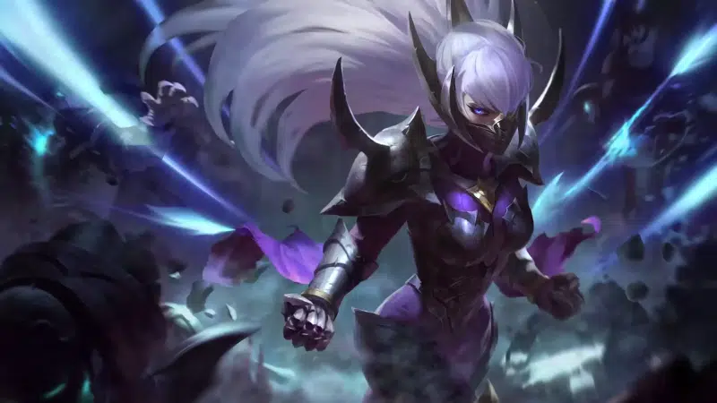 anime, lol, mask, armor, games, irelia, league of legends, irelia nightblade, anime girls, arts Live Wallpaper