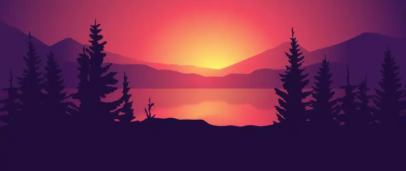 landscapes - nature, mountains, arts, sunset, forest, retro Live Wallpaper
