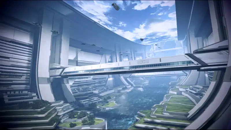 citadel, fantasy, arts, river, mass effect, games Live Wallpaper