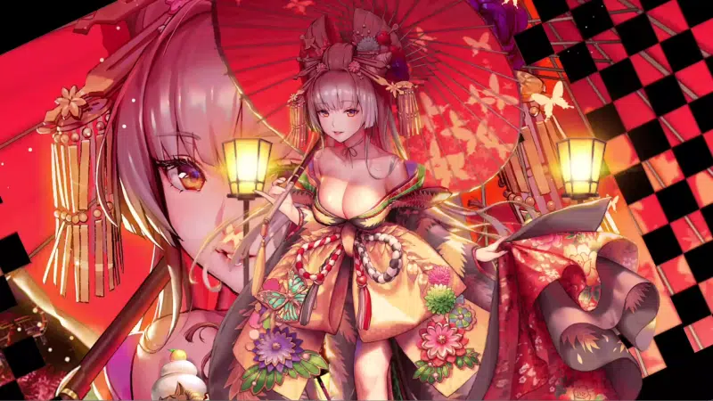 anime, anime girls, destinys child, butterfly girl, beautiful girl, butterflies, umbrella, destiny child, arts, games, courtesan bathory Live Wallpaper