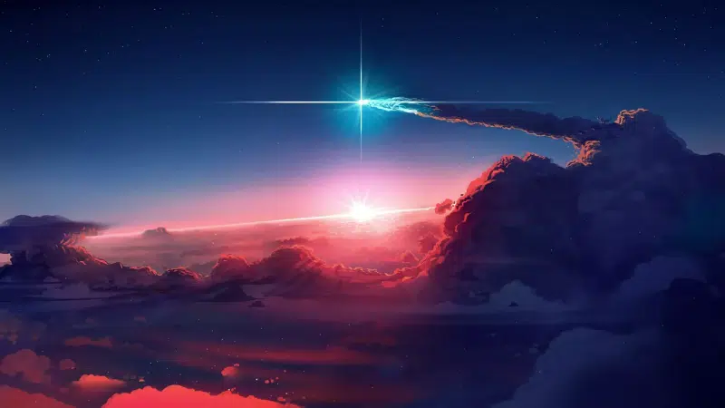 comet, beauty beyond the expanses of the sky, space, a bright star in the sky, stars, live wallpapers for your desktop, arts, sky, landscapes - nature, Live Wallpaper