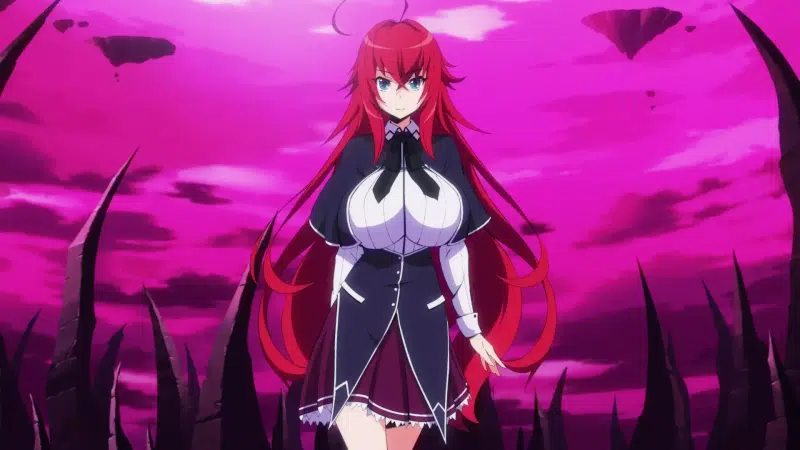 demon, rias gremory, anime girls, dhd, high school demons, big breasts, walk, anime, dxd Live Wallpaper