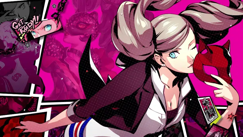 get ready, mask, anime, ann takamaki, person 5, anime girls, panther Live Wallpaper