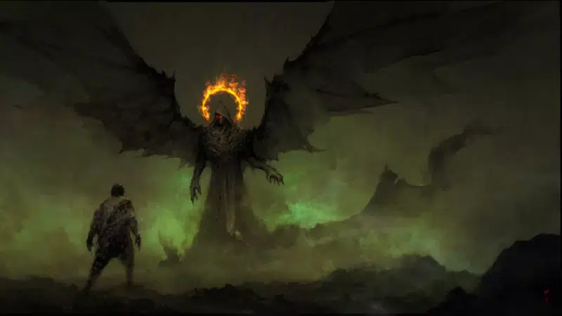 demon, halo, angel of death, halo, fire halo, arts, games, demon fire halo Live Wallpaper
