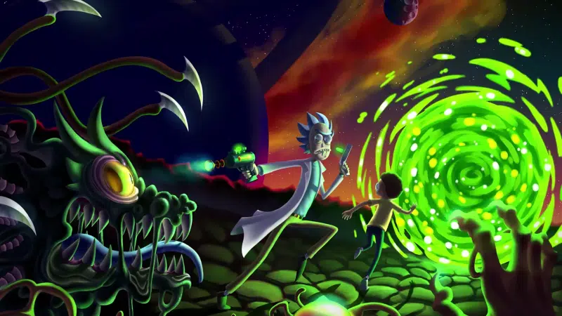 morty, monsters, teleport, rick and morty, rick and morty, morti, rick, technologies, cartoons, rick Live Wallpaper