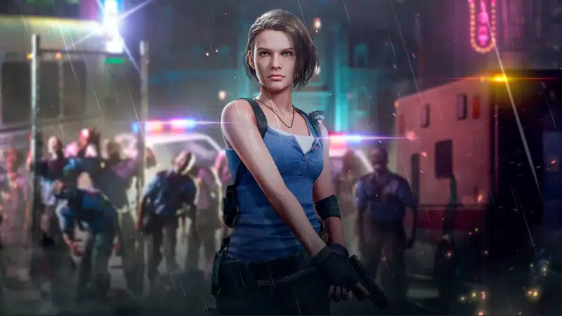 games, rain, jill valentine, zombie, resident evil, apocalypse - post-apocalypse, jill valentine Live Wallpaper
