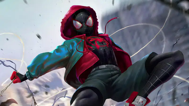 cartoons, superhero, arts, miles morales, spider-man Live Wallpaper