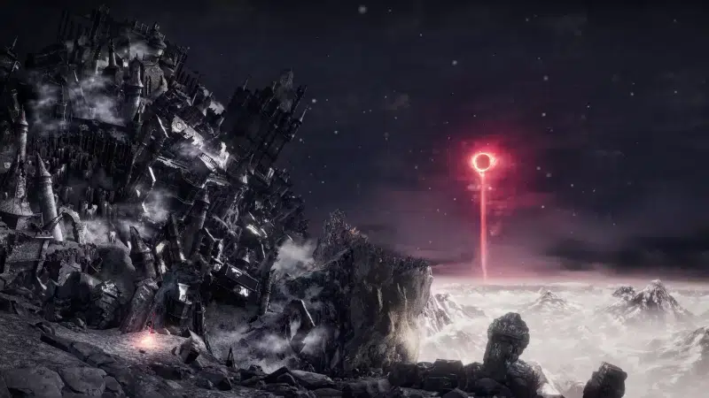 winter, arts, the ruined castle, dark souls, games, ruins Live Wallpaper