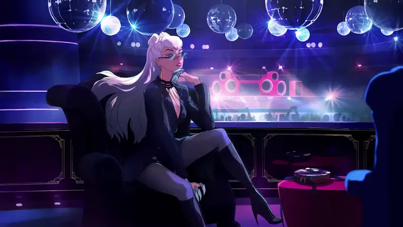 lol, anime, games, arts, evelynn, k-yes, night club, league of legends, all out, anime girls, glasses Live Wallpaper