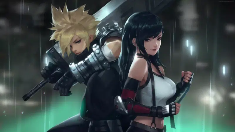 tifa lockhart, cloud strife, anime, the last fantasy, sword, final fantasy, games, cloud strife, tifa lockhart Live Wallpaper