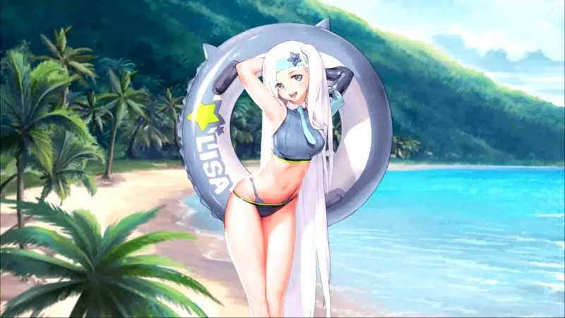 destinys child, arts, games, nice girl, anime girls, anime, inflatable circle, swimsuit, beach, destiny child, sea, lisa Live Wallpaper