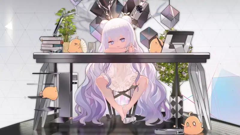 the azure way, nice girl, loli, loli at the table, azur lane, anime, anime girls, blond hair, le malin, games, cute loli, heat, arts, long hair Live Wallpaper