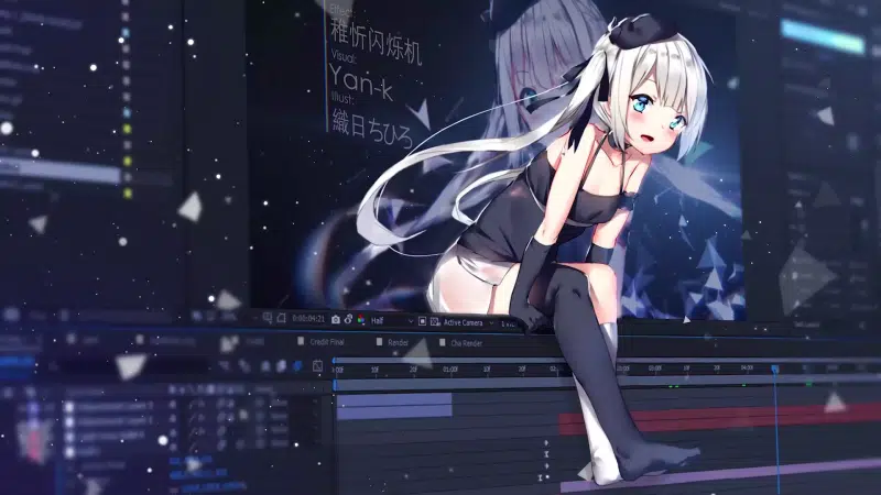 anime girls, nice girl, anime, stockings, skirt, arts Live Wallpaper