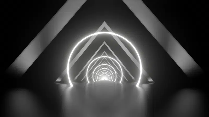 triangle, a circle, abstractions, neon Live Wallpaper